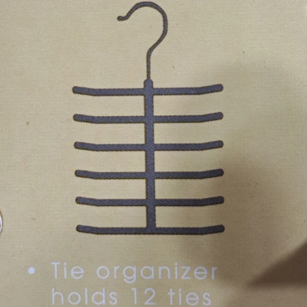 Easy Home‎ 3 Pack Velvet Touch Accessory Grey Hangers For Scarfs, Belts & Ties